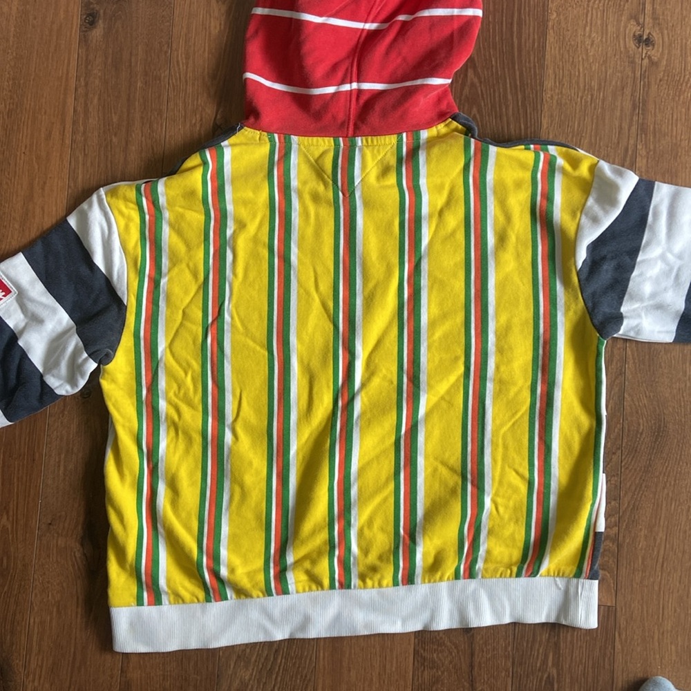 Tommy Hilfiger Vintage hoodie striped and yellow at the back